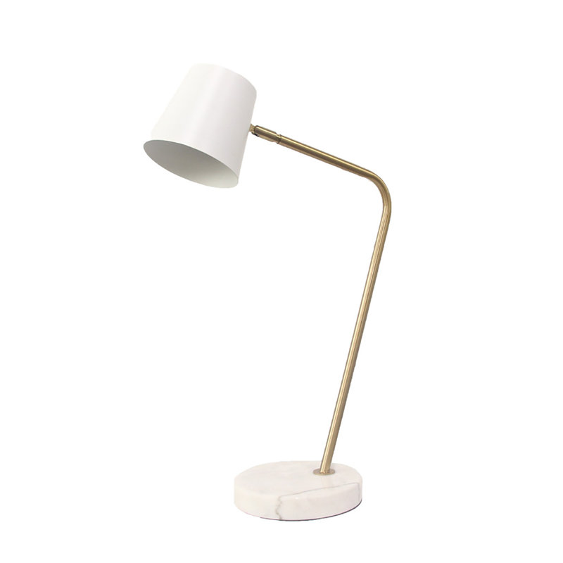 Marshallville Marble Table Lamp, White
