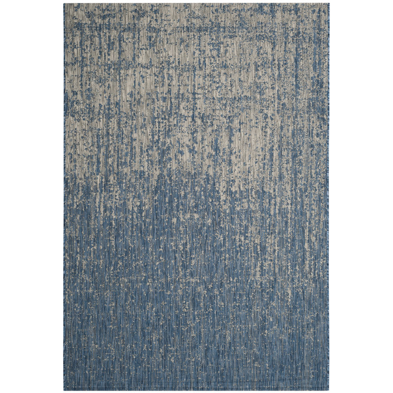 Tapis d'intérieur / extérieur Courtyard Performance Abstract, Rectangle 6 pi 7 po x 9 pi 6 po