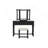 Unique Modern Bedroom Vanity Set W Stool Foldable Mirror Drawers Black Color MDF Veneer 1Pc Vanity Set