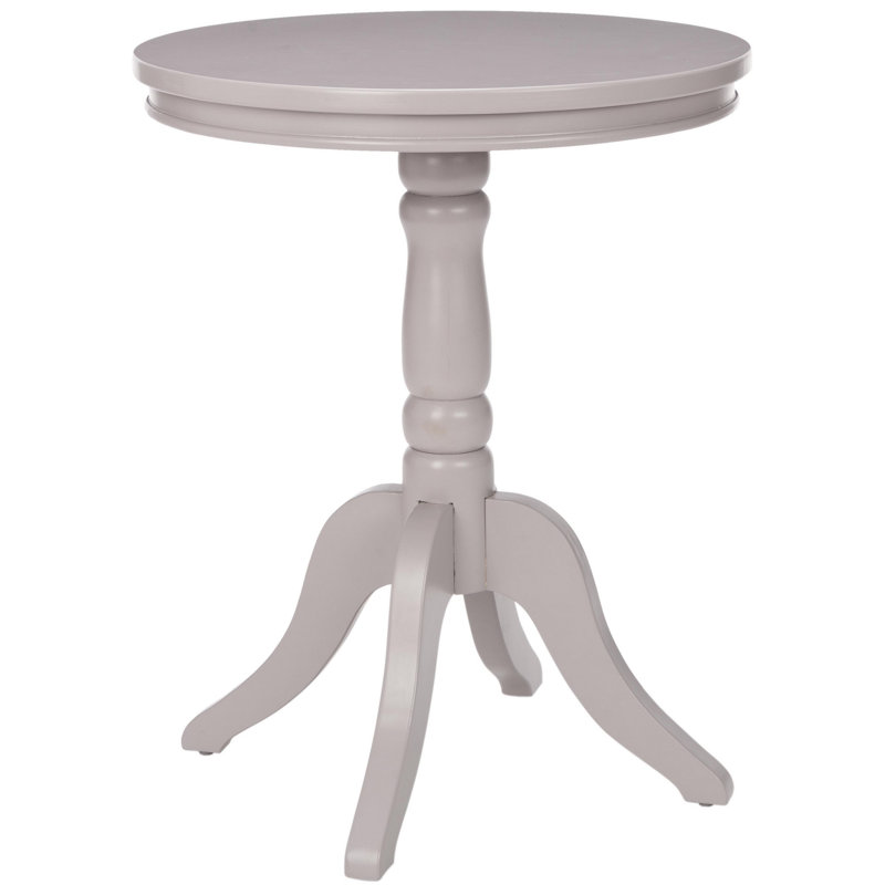 Earlean Solid Wood End Table, Beige