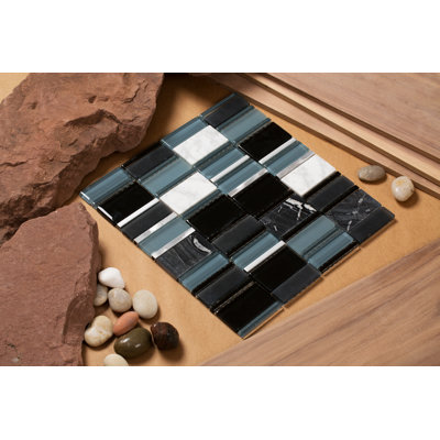 Carreau de mosaïque aléatoire pour mur et plancher en pierre naturelle / en métal Tallia