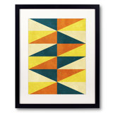 Geometric With Triangles 2 Print by Angel Estevez