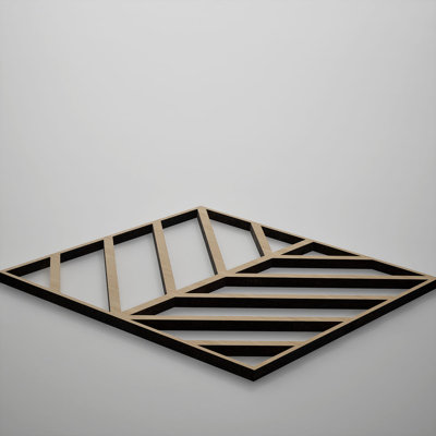 Genoa Decorative Fretwork Wood Wall Panels, Extra Small, 7 3/8"W x 7 3/8"H x 3/8"T, White Oak