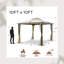 Pavillon de jardin extérieur en acier galvanisé, 10 x 10 pi, auvent double avec moustiquaire pour patio, jardin, cour arrière