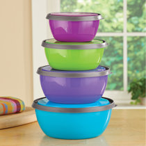 Wholesale Plastic Mixing Bowl- 7.5 D- 4 Assortments PURPLE