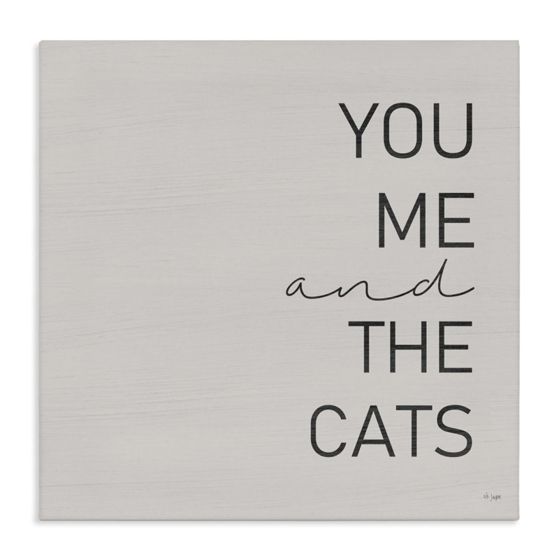 Toile Minimal You Me & Cats, conception de Jaxn Blvd., H 36 po x l 36 po