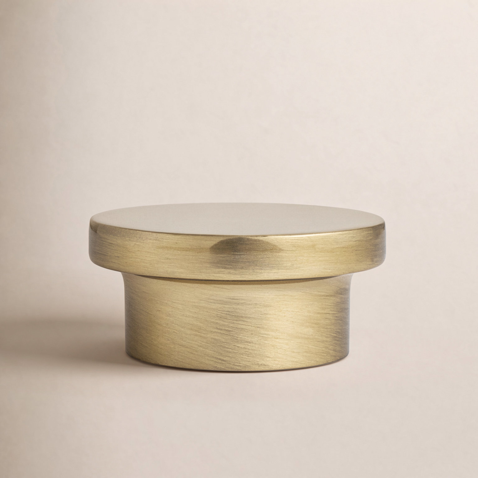 Ethan Oversized Round Cabinet Knob, Satin Brass, 1 5/8"