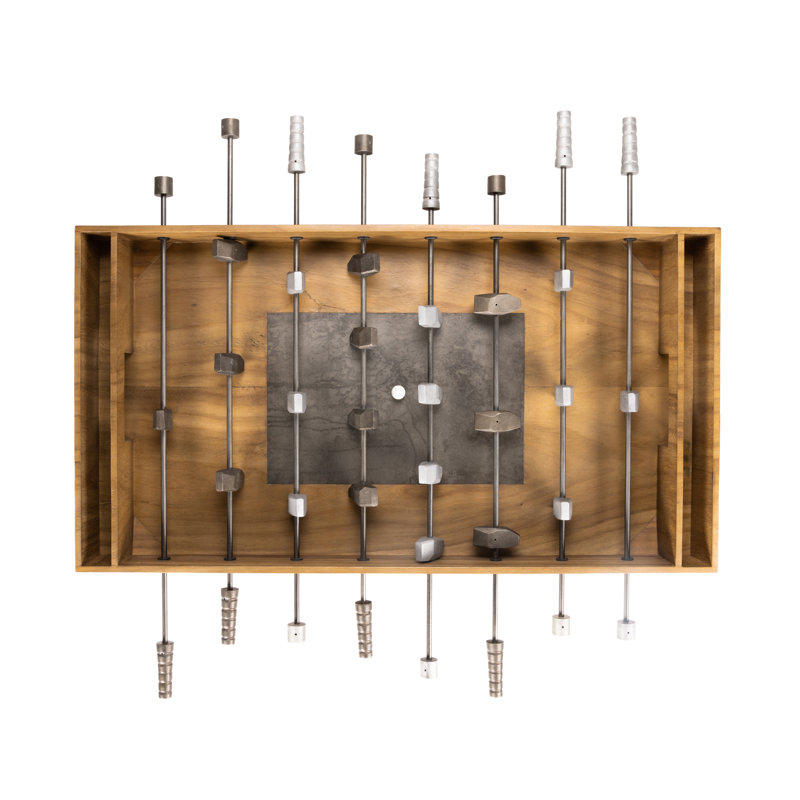 Wesson 56" Wood Foosball Table, Aged Gray/Aged Metal
