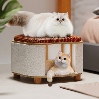 Lit et tabouret en bambou