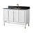 Tennant Brand 48 Inch Modern Freestanding White Bertone Bathroom Vanity, Single Sink, Black Sintered Stone Top, Fully Assembled