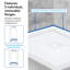 Base de douche en alcôve PP blanc brillant avec drain central Streamline 42 po x 34 po Streamline