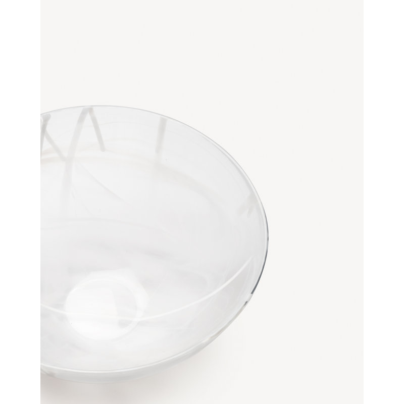 Contrast Bowl White/White, 6.6" H x 13.8" W x 13.8" D