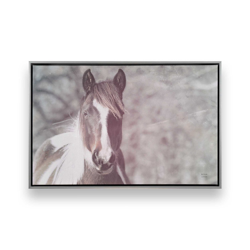 «Sunny Field IV» par Nathan Larson, reproduction d'art sur toile, H 8 po x l 12 po, Cadre flottant, Argent argent