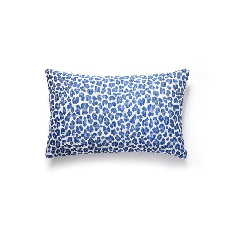 Backyard Bengal Lumbar Indoor/Outdoor Pillow Cover & Insert, Cobalt