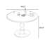 White&Walnut Round Sintered Stone Dining table-491015702