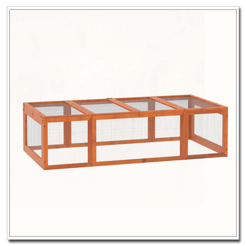 Grand refuge pour petits animaux en bois, Orange