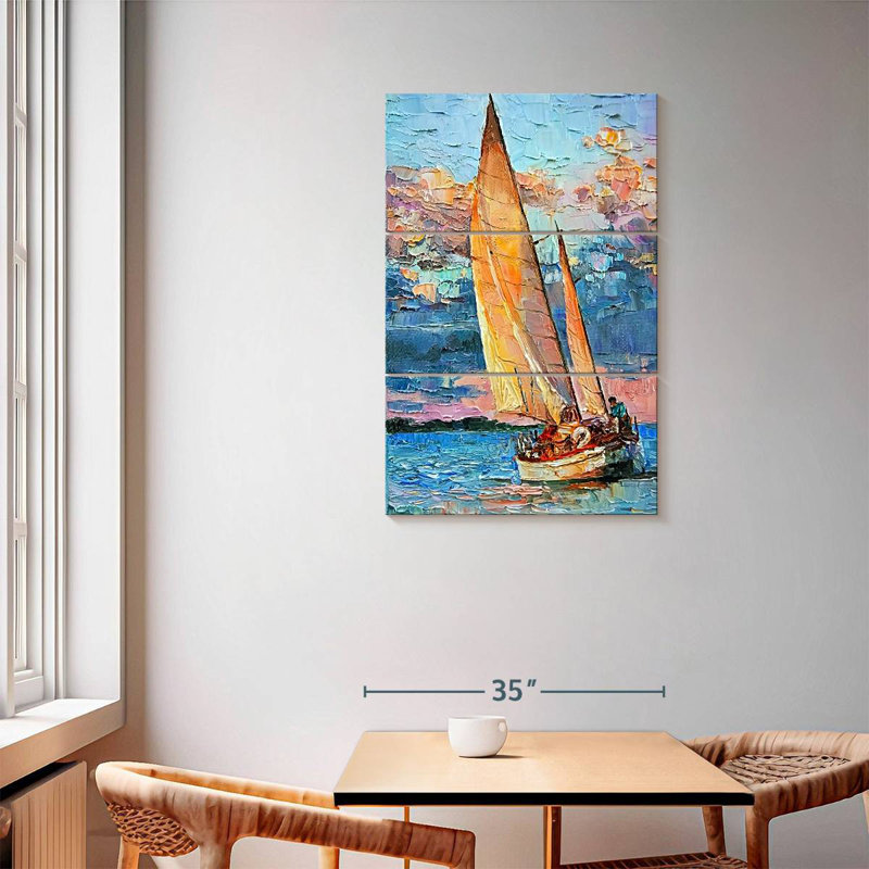 Mehar Sailboat Sunset Cruise, 50" H x 32" W