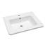 28" X 19" White Rectangular Single Vanity Top With 1 Faucet Hole And Overflow(Sink Only)