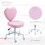 Chaise de bureau en forme de cœur avec dossier réglable HOMcom