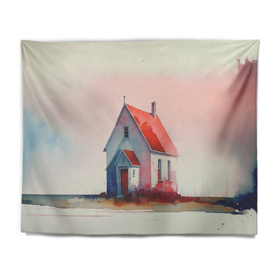 Tapisserie en polyester avec boutons-pression Autumn At The Countryhouse II