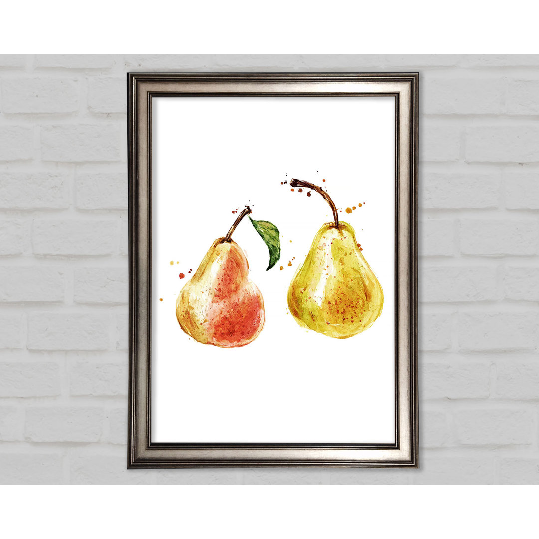 Gerahmtes Leinwandbild Pear Duo 1