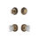Grandeur Newport Rosette Entry Set with Chambord Crystal Knob in Timeless Bronze