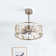 Sylvia 20" Caged Crystal Ceiling Fan With Remote Control and Light Kit Included