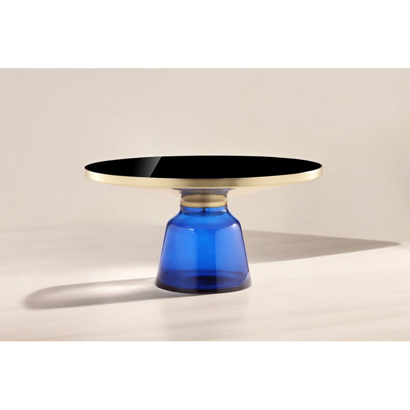     Table basse en verre soufflé à la main Pangea Home Belinda, Bleu