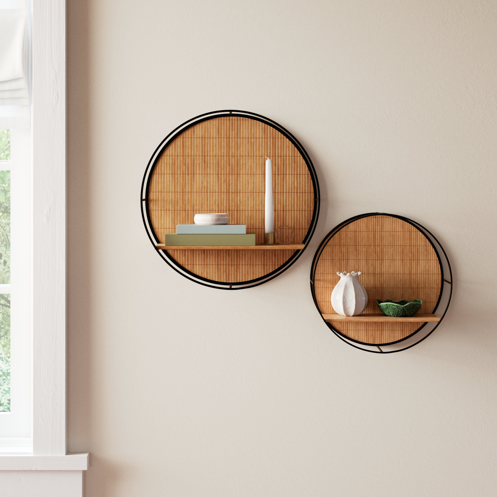 Becka 2 Piece Circle Accent Shelf