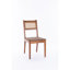 Ensemble de 2 chaises de salle à manger en cuir avec bandes tissées en cuir K / D 18 po