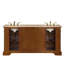Aiyaan 72'' Double Bathroom Vanity with Travertine Top-27063555