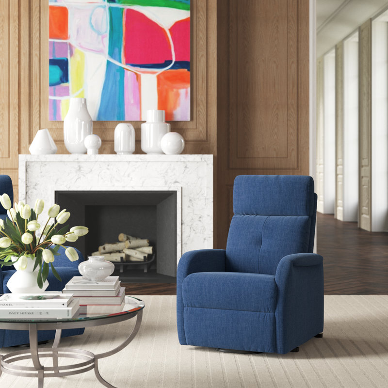 Fauteuil inclinable électrique lève-personne de 26,75 po Armenuhi (ensemble de 2), Polyester marine