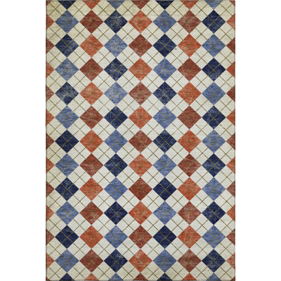 Premium Machine Washable Mayfield AMF2237 Geometric Rug
