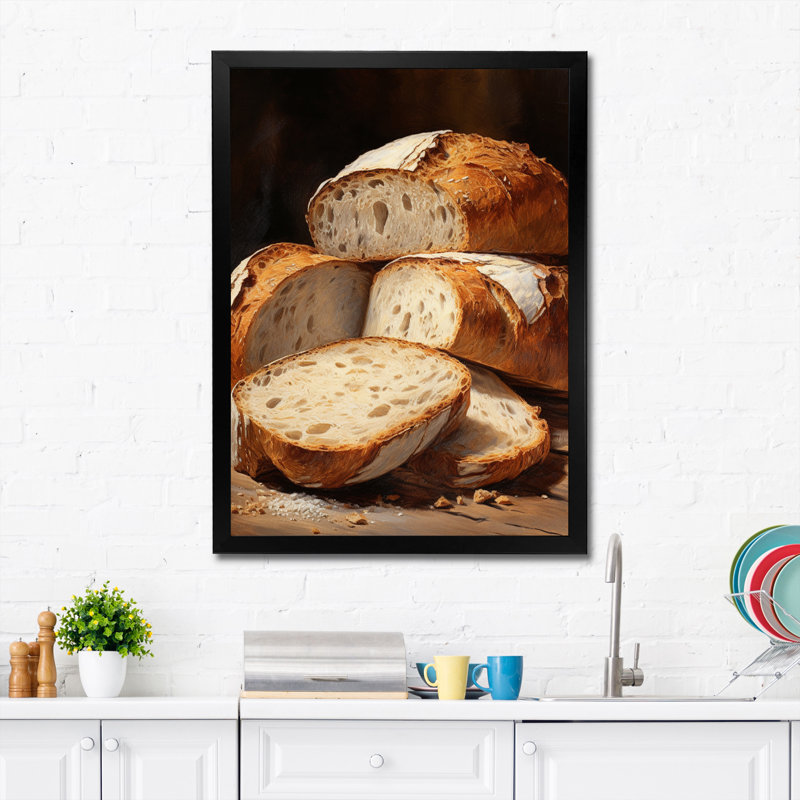 Pain artisanal Gialousa I, Cadre photo noir, H 32 po x l 16 po x P 1 po