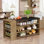 Table pour îlot de cuisine 55 po à 5 niveaux avec tablettes de rangement