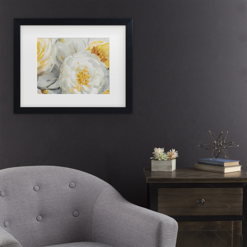 Farmhouse / Country, 11" H x 14" W x 0.5" D, Black Framed, White
