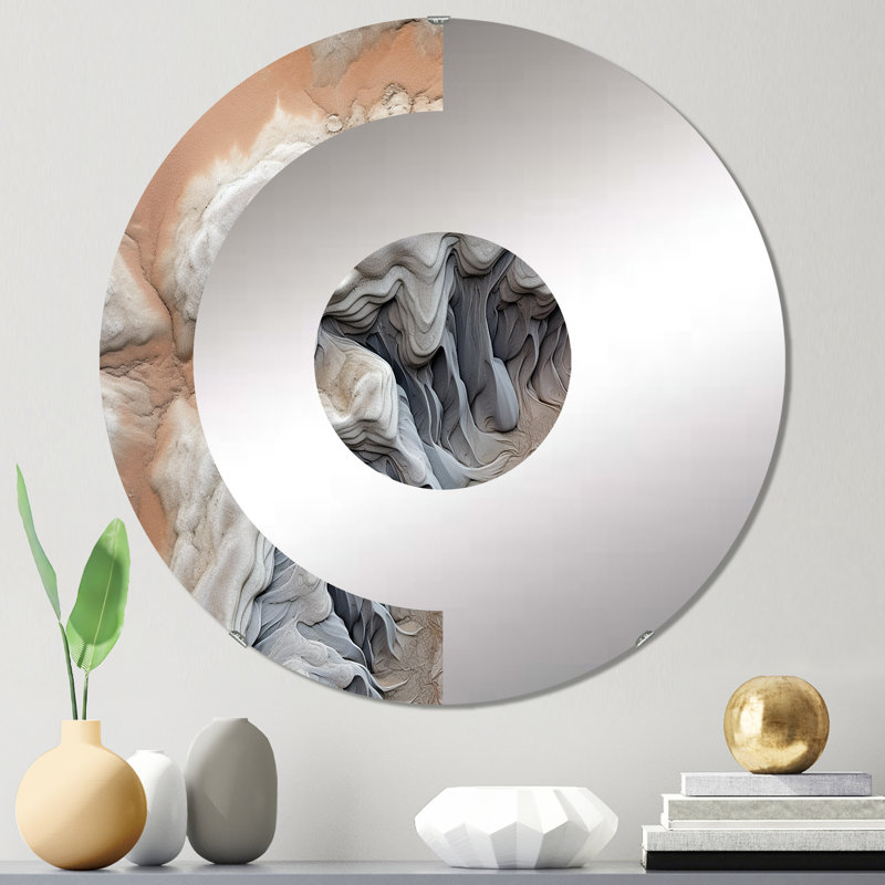 Swanfield - Miroir mural demi-cercle, 23,6 po x 23,6 po