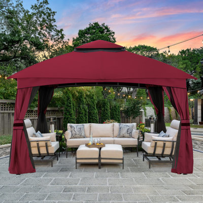 Pavillon de jardin en acier de qualité supérieure avec moustiquaire MASTERCANOPY