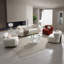 Canapé contemporain Darius avec 2 coussins décoratifs et sièges moelleux