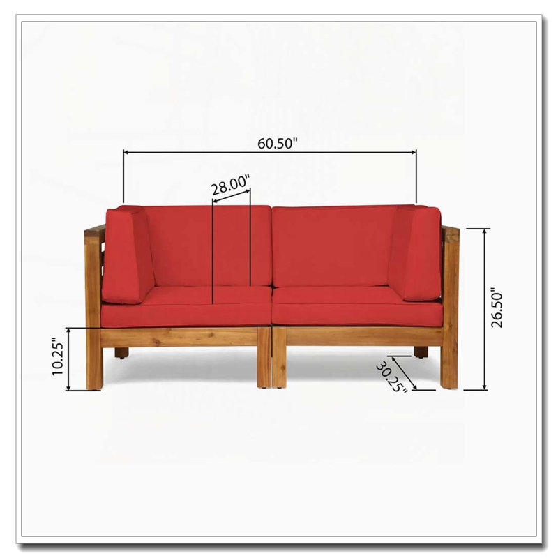 ENSEMBLE DE SIÈGE D'AMOUR 2 pièces, Rouge