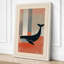 Whale in Geometry Mid-Century - Wrapped Canvas-1301123154-1301123159