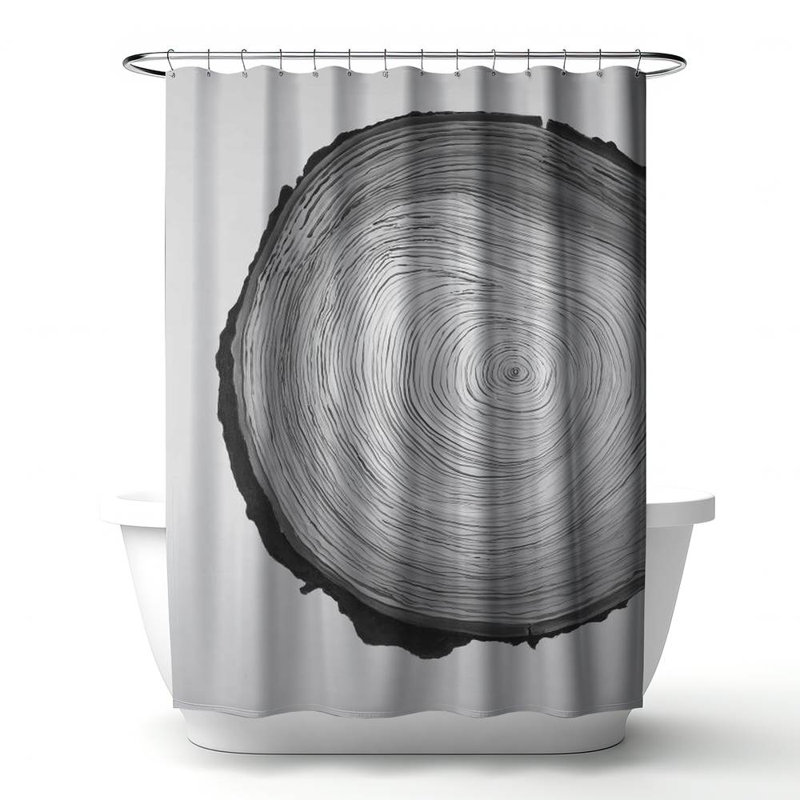 Abstract – Polyester Shower Curtain, Dye Sublimation Print, 71" W × 74" L