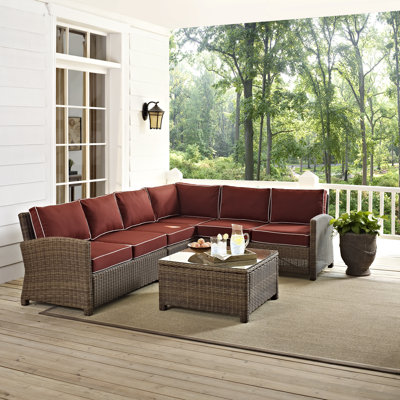 Ensemble de conversation modulaire avec coussins Leandra