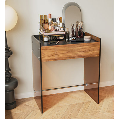 Modern Bedroom Minimalist Dressing Table Solid Wood Acrylic Small Dressing Table