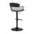 Adjustable Black Wood Bar Stoolwith Black Metal