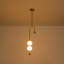 Luminaire suspendu moderne en forme de U avec globes en acrylique blanc simple, hauteur réglable 36,61 po - 90,55 po, lumière DEL à intensité variable 3000K, pour la salle à manger de l'îlot de cuisine, finition dorée-730182572