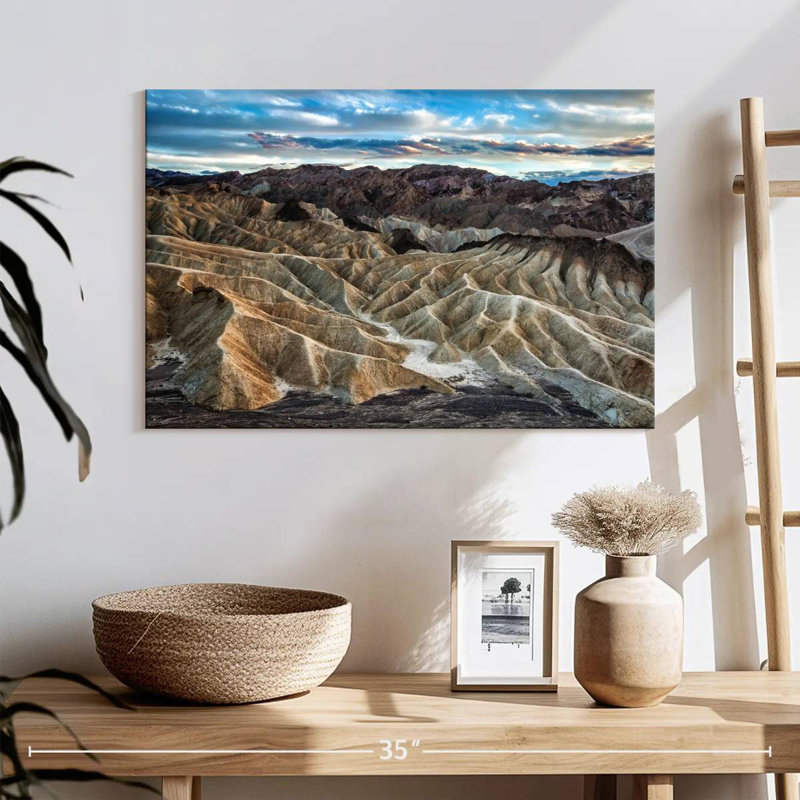 Alvord Zabriskie Point au lever du soleil dans la Vallée de la Mort II, H 16 po x l 24 po