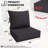 6.5″ Outdoor Replacement Cushion Set, Deep Seating Seat / Back Cushion Set-137666722