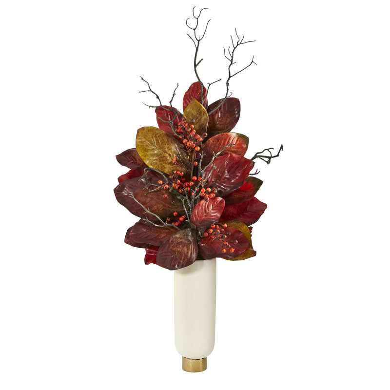 Magnolia artificiel 38 "dans un vase