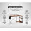 Bureau d'ordinateur avec bureau en coin réversible en forme de L, support pour écran, prises de courant et lumières DEL-1137139859